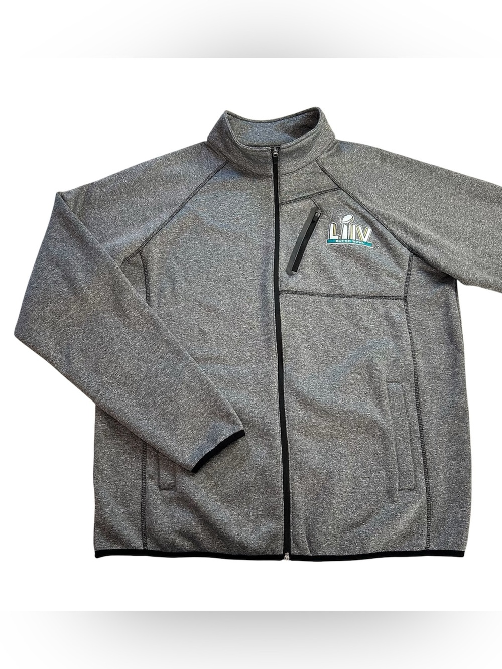 G-III Sports Carl Banks Mens Super Bowl LIV Gray Full-Zip Fleece Lined Jacket XL